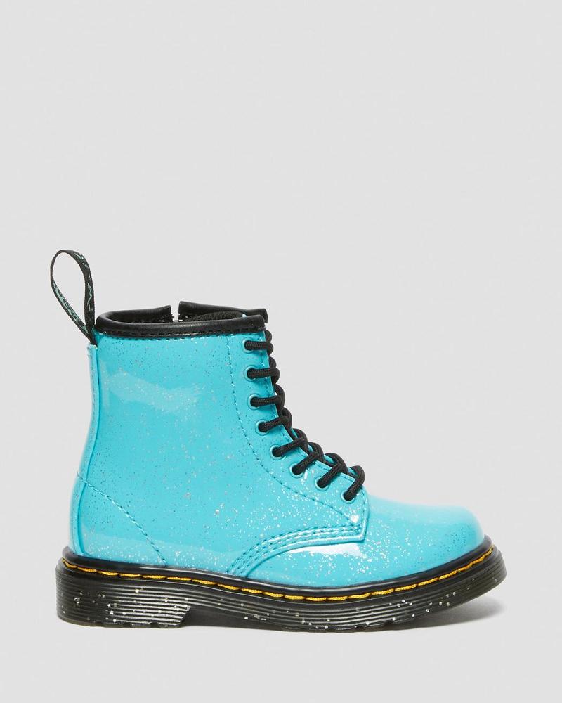 Turquoise Kids' Dr Martens Toddler 1460 Glitter Lace Up Boots | CA 693CTV